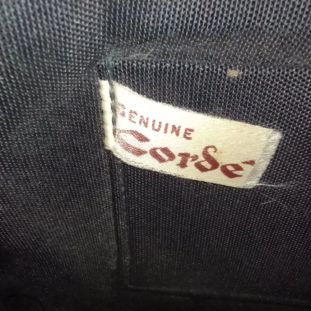 Genuine Corde Black Corded Purse Vintage 30s 40s - Picture 11 of 15